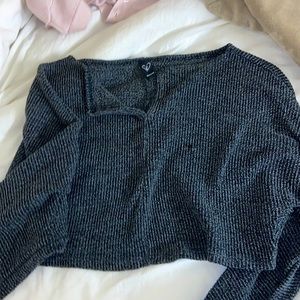 Windsor Grey Cropped Sweater